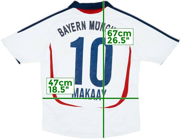 2006-07 Bayern Munich Away Shirt Makaay #10 - 8/10 - (L.Boys)
