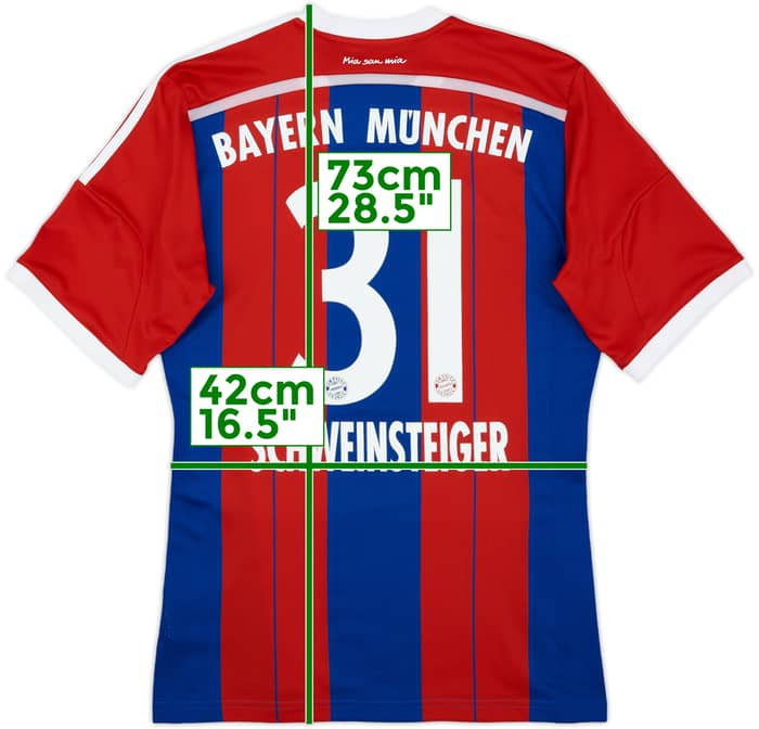 2014-15 Bayern Munich Home Shirt Schweinsteiger #31 - 9/10 - (M)