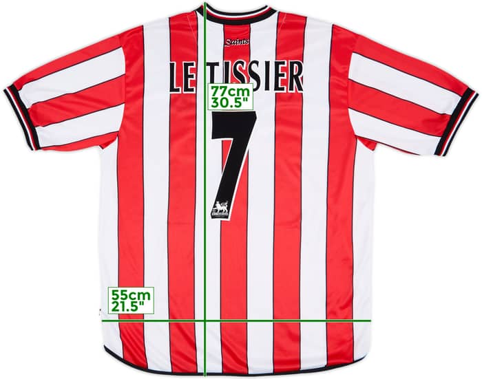 2001-03 Southampton Home Shirt Le Tissier #7 - 8/10 - (XL)