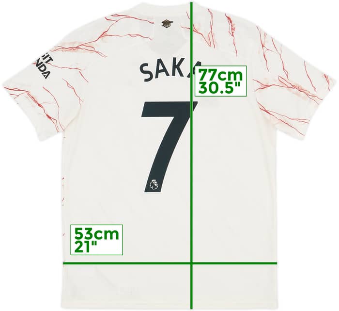 2020-21 Arsenal Away Shirt Saka #7 - 9/10 - (L)