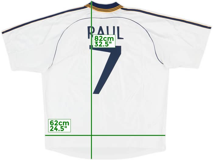 1998-00 Real Madrid Home Shirt Raul #7 - 8/10 - (XL)