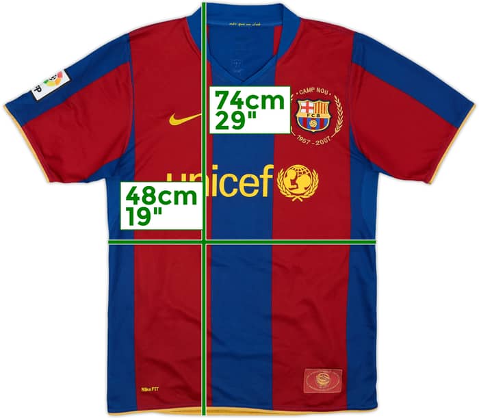 2007-08 Barcelona Home Shirt Messi #19 - 7/10 - (S)