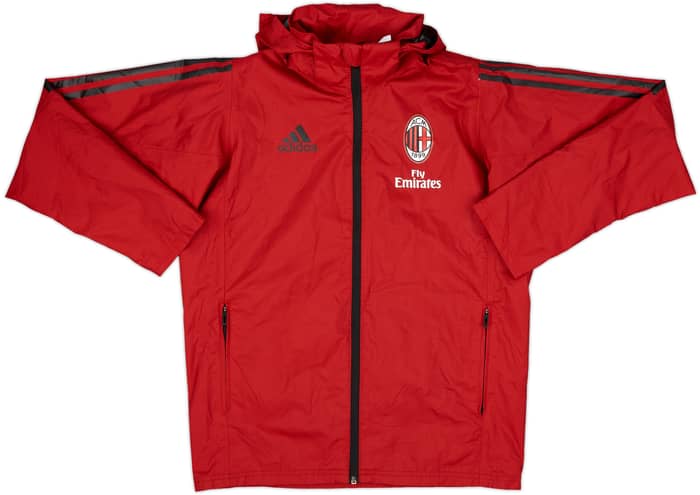 2017-18 AC Milan adidas Hooded Track Jacket - 8/10 - (L.Boys)