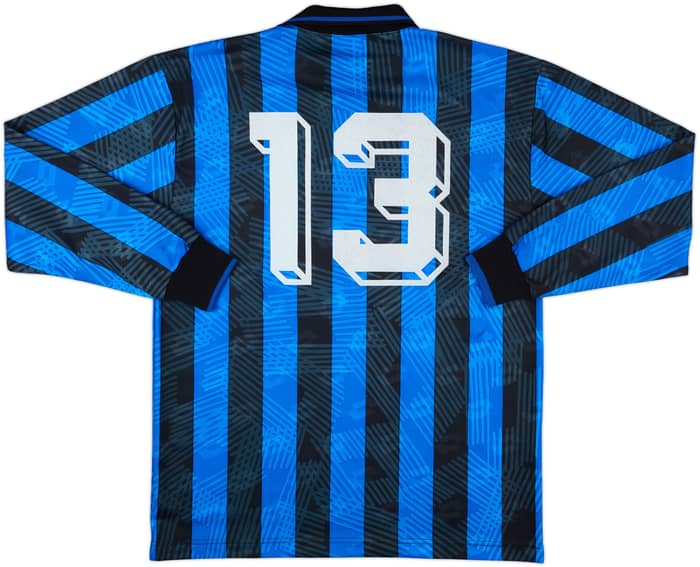 1993-94 Atalanta Match Issue Home L/S Shirt #13