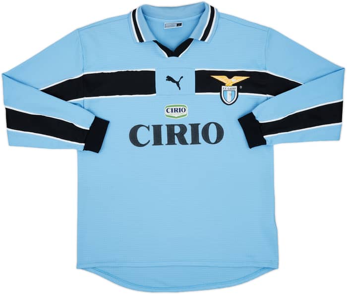 1998-00 Lazio Home L/S Shirt Mancini #10 - 7/10 - (L)