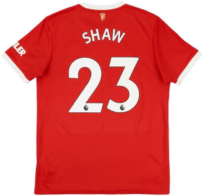 2021-22 Manchester United Home Shirt Shaw #23 - 8/10 - (L)