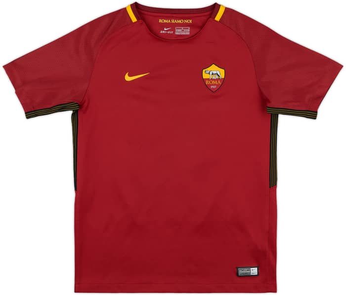 2017-18 Roma Home Shirt Schick #14 - 6/10 - (L.Boys)