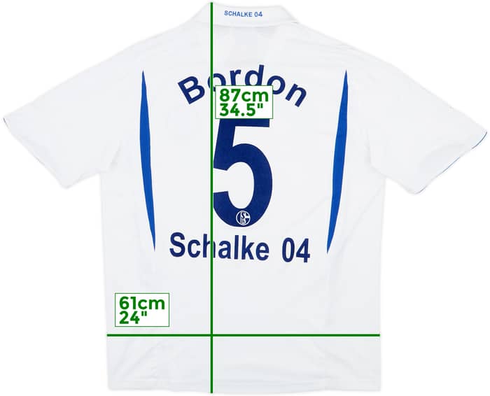 2007-08 Schalke Away Shirt Bordon #5 - 6/10 - (L)