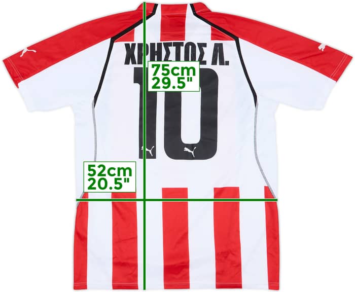 2005-06 Olympiakos Home Shirt Christos L. - 5/10 - (L)