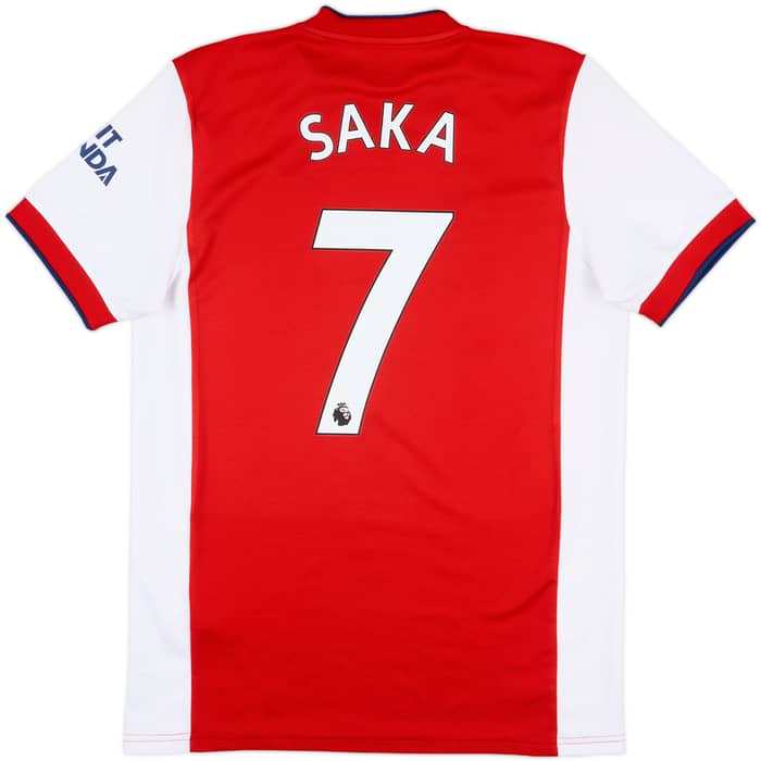 2021-22 Arsenal Home Shirt Saka #7 - 7/10 - (M)