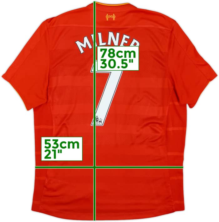 2016-17 Liverpool Home Shirt Milner #7 - 8/10 - (L)