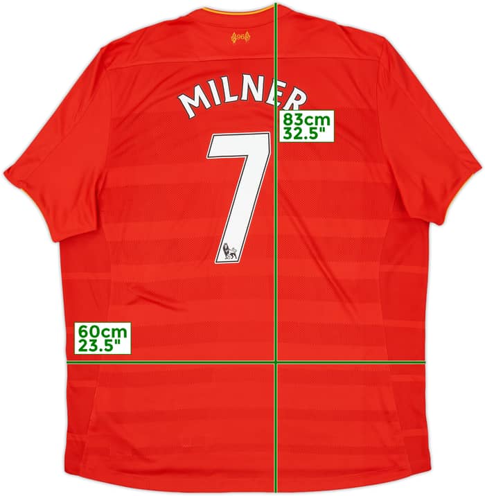 2016-17 Liverpool Home Shirt Milner #7 - 6/10 - (XXL)
