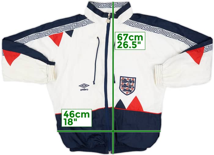 1990-92 England Umbro Track Jacket - 8/10 - (L.Boys)