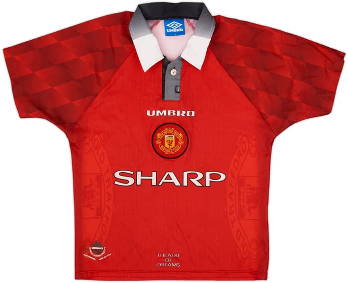 1996-98 Manchester United Home Shirt - 6/10 - (Y)
