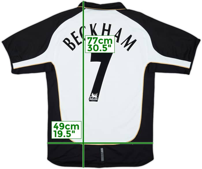 売れ筋がひクリスマスプレゼント！ 2001-02 Manchester United Centenary Away/Third Shirt Beckham トップス