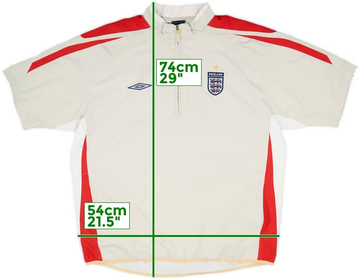 2007-08 England Umbro 1/4 Zip S/S Training Top - 7/10 - (XL)