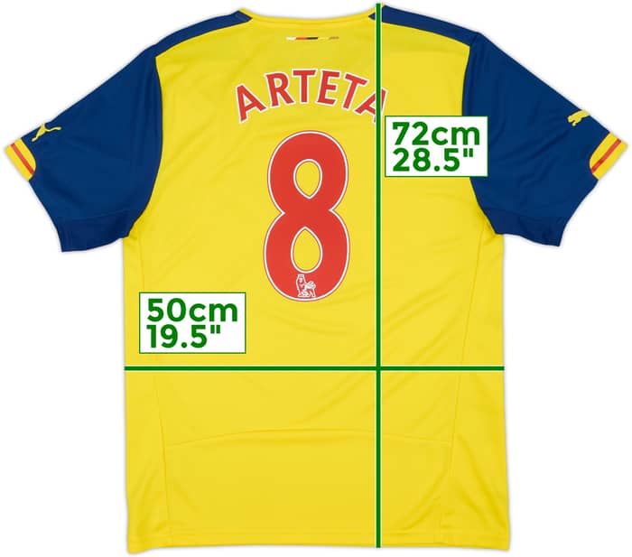 2014-15 Arsenal Away Shirt Arteta #8 - 8/10 - (M)