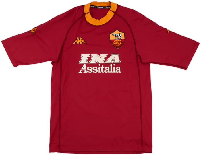 2000-01 Roma Home Shirt Totti #10 - 7/10 - (XL)
