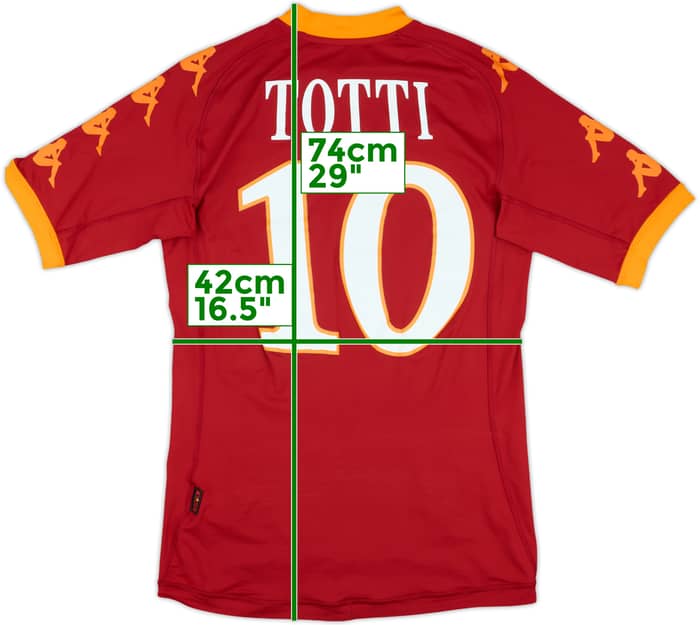 2010-11 Roma Home Shirt Totti #10 - 7/10 - (S)