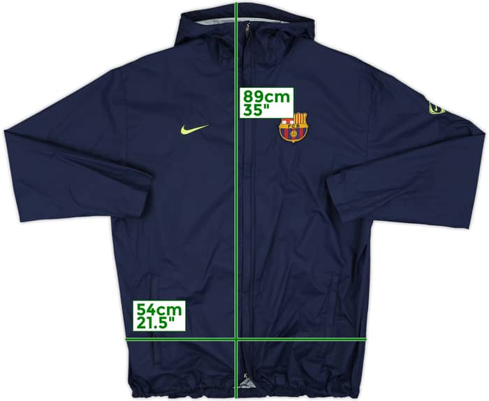 2009-10 Barcelona Nike Hooded Rain Jacket - 8/10 - (XL)