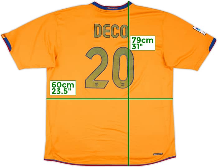 2006-08 Barcelona Away Shirt Deco #20 - 5/10 - (XL)