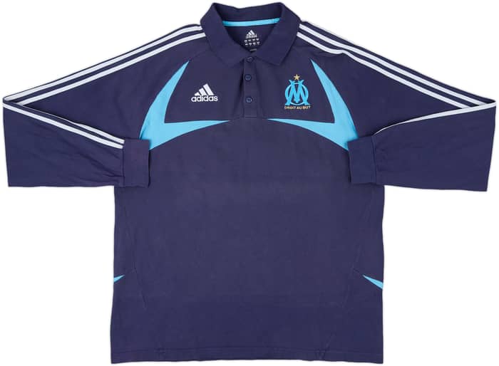 2007-08 Marseille adidas Polo L/S Shirt - 8/10 - (L/XL)