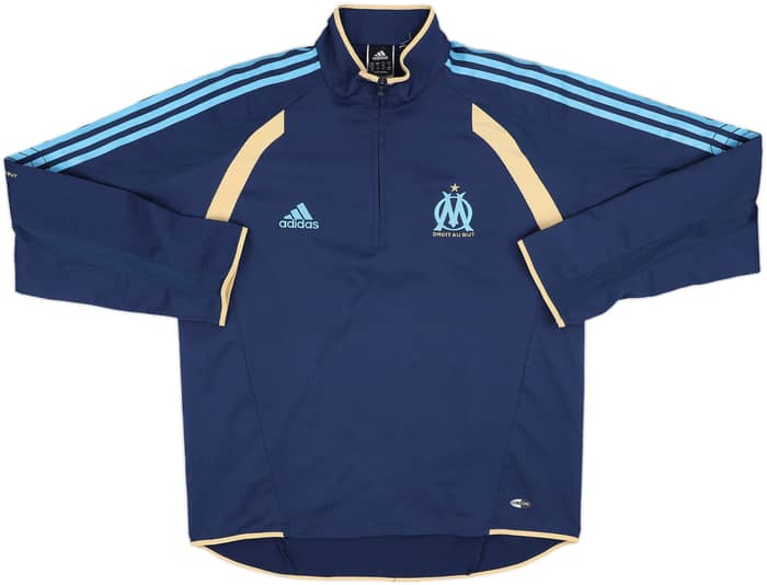 2005-06 Olympique Marseille adidas 1/4 Zip Training Top - 8/10 - (M/L)