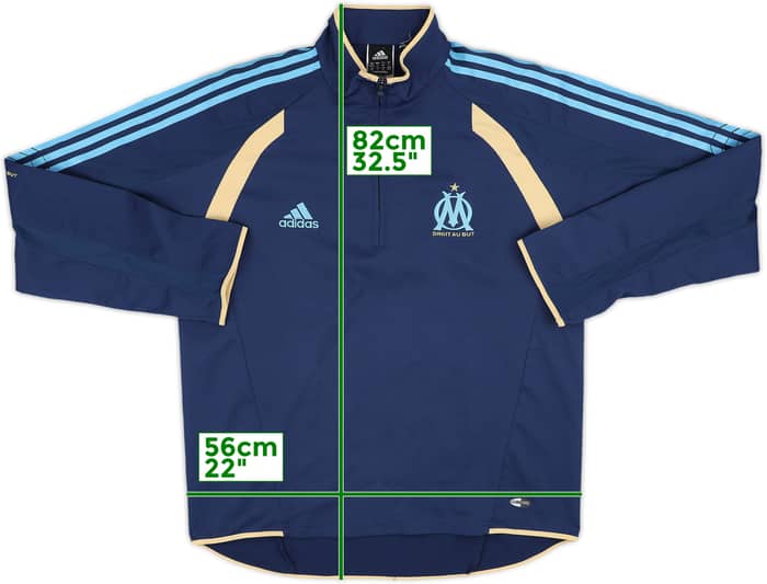 2005-06 Olympique Marseille adidas 1/4 Zip Training Top - 8/10 - (M/L)