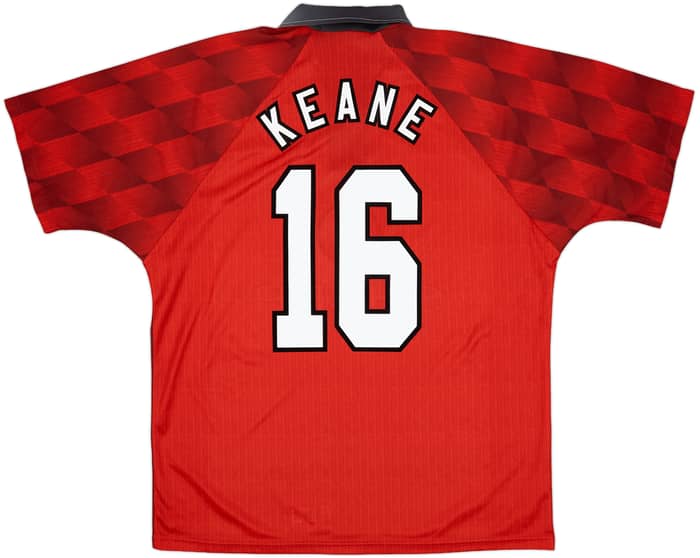 1996-98 Manchester United Home Shirt Keane #16 - 9/10 - (L)