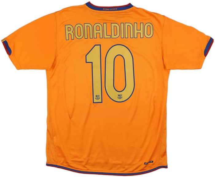 2006-08 Barcelona Away Shirt Ronaldinho #10 - 7/10 - (M)
