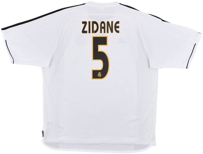2003-04 Real Madrid Home Shirt Zidane #5 - 8/10 - (XL)