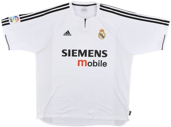 2003-04 Real Madrid Home Shirt Zidane #5 - 8/10 - (XL)
