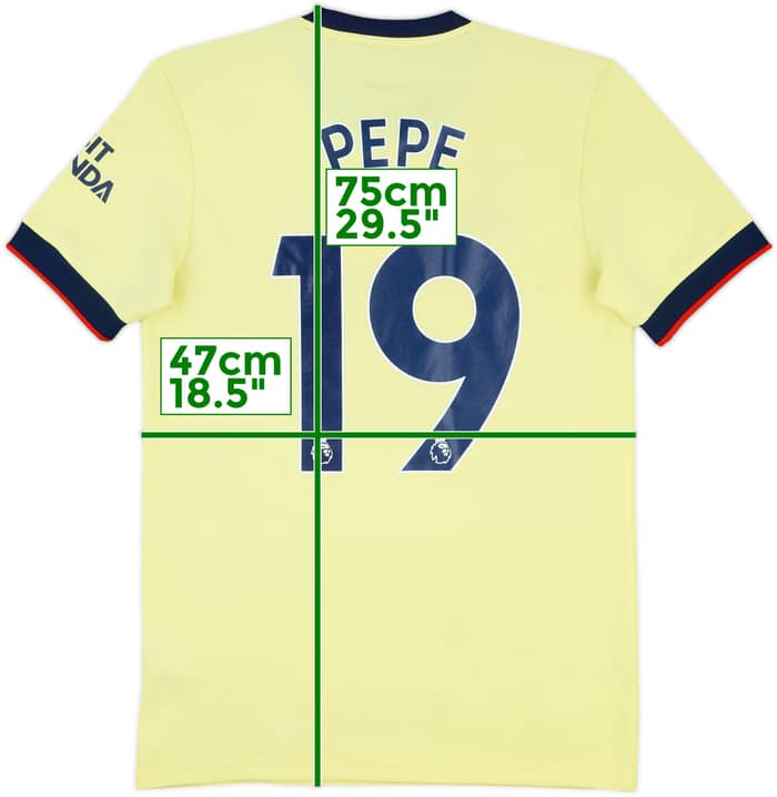 2021-22 Arsenal Away Shirt Pepe #19 - 7/10 - (S)
