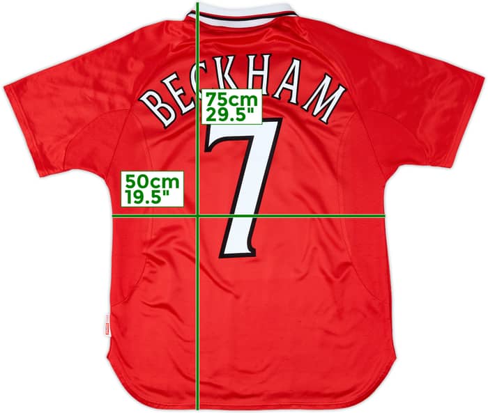 1999-00 Manchester United 'CL Winners' Shirt Beckham #7 - 5/10 - (M)