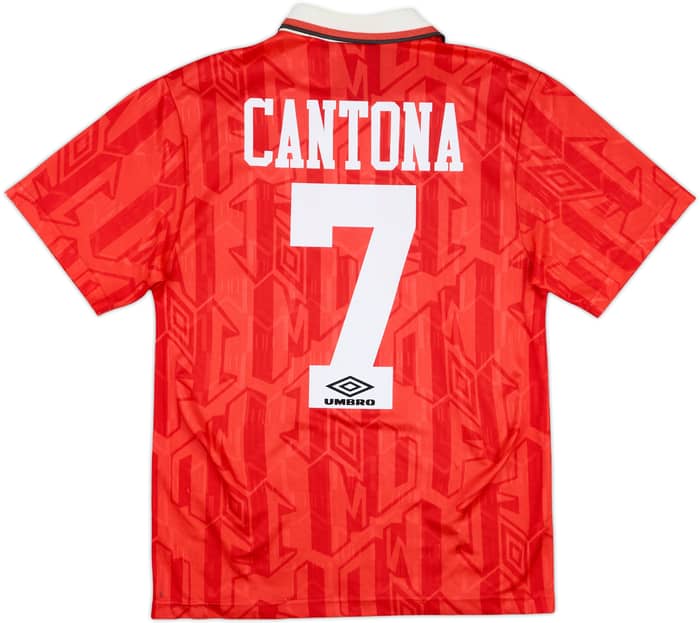 1992-94 Manchester United Home Shirt Cantona #7 - 7/10 - (S)