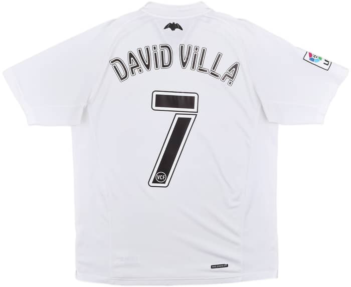2006-07 Valencia Home Shirt David Villa #7 - 8/10 - (M)