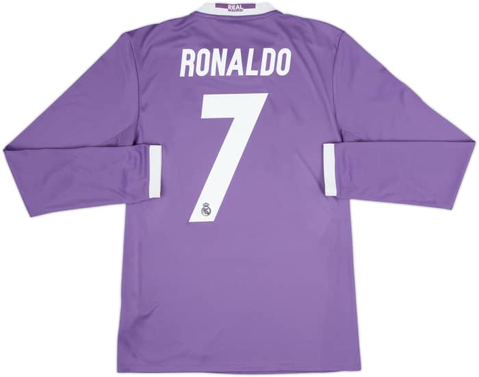 2016-17 Real Madrid Away L/S Shirt Ronaldo #7 - 7/10 - (S)