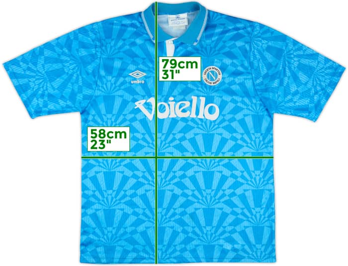 1991-93 Napoli Home Shirt - 7/10 - (L)