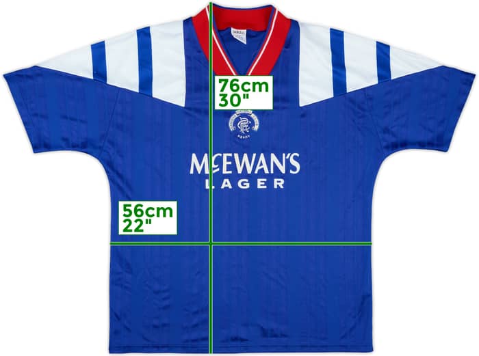 1992-94 Rangers Home Shirt - 8/10 - (L)