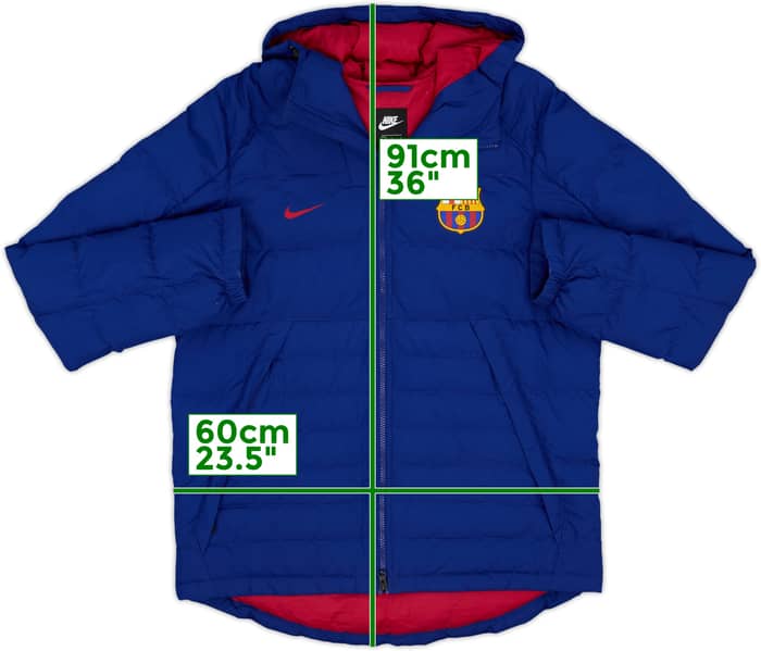 2018-19 Barcelona Nike Padded Bench Coat - 8/10 - (L)