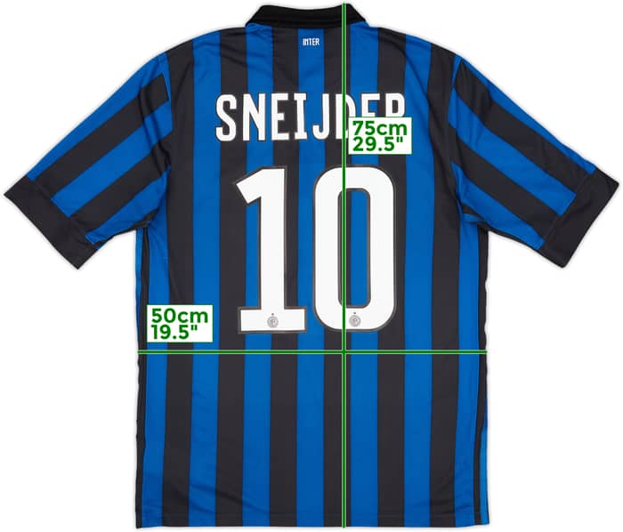 2011-12 Inter Milan Home Shirt Sneijder #10 - 7/10 - (M)