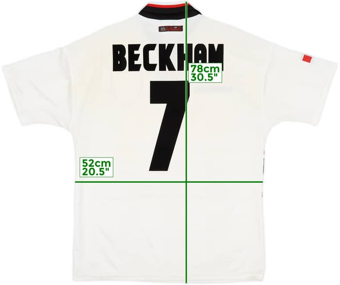 1997-99 Manchester United Away Shirt Beckham #7 - 6/10 - (L)