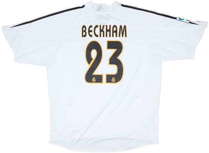 2004-05 Real Madrid Home Shirt Beckham #23 - 8/10 - (XL)