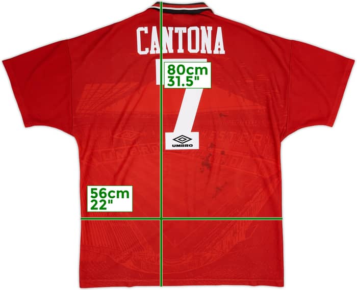 1994-96 Manchester United Home Shirt Cantona #7 - 6/10 - (XL)