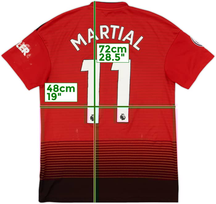 2018-19 Manchester United Home Shirt Martial #11 - 4/10 - (S)