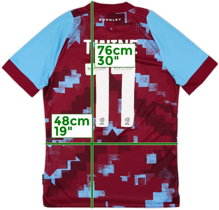2022-23 Burnley Home Shirt Twine #11 - 7/10 - (S)