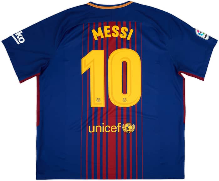 2017-18 Barcelona Home Shirt Messi #10 - 8/10 - (XXL)