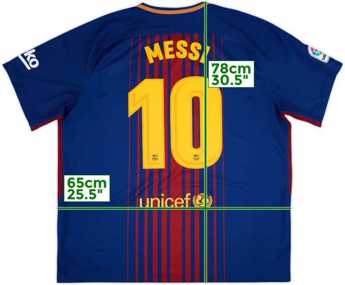 2017-18 Barcelona Home Shirt Messi #10 - 8/10 - (XXL)