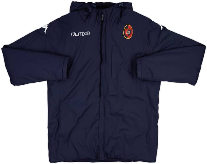 2013-14 Cagliari Kappa Hooded Bench Coat - 7/10 - (M)