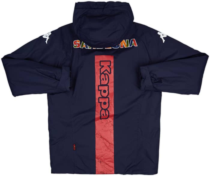 2013-14 Cagliari Kappa Hooded Bench Coat - 7/10 - (M)